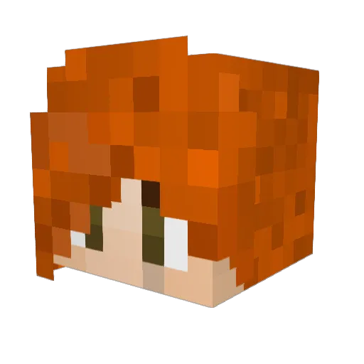 Attrist_Mage Minecraft avatar head, 3D render