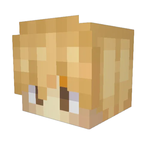 Attrix Minecraft avatar head, 3D render