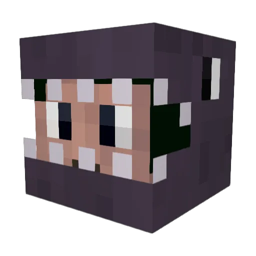 Attunement Minecraft avatar head, 3D render