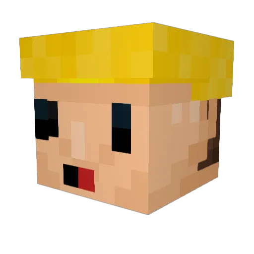 Atuemi Minecraft avatar head, 3D render