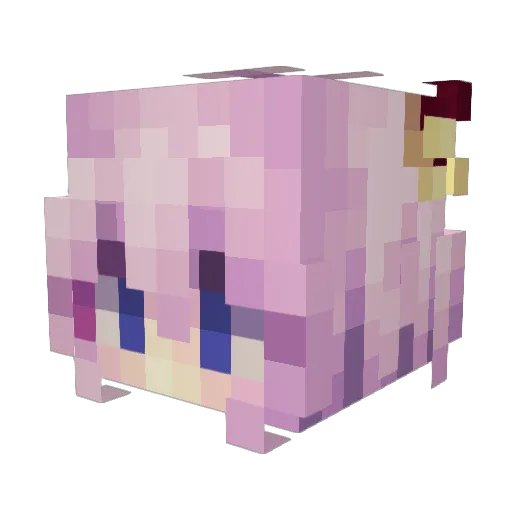 Aturry Minecraft avatar head, 3D render