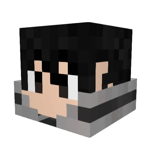 Aturum Minecraft avatar head, 3D render