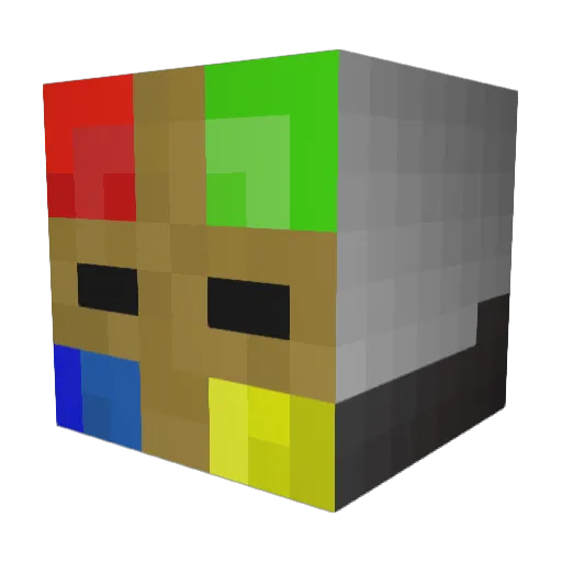 Atwaun Minecraft avatar head, 3D render