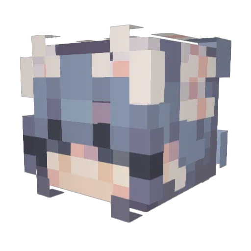 Atweez Minecraft avatar head, 3D render