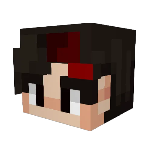 Atxlz_ Minecraft avatar head, 3D render