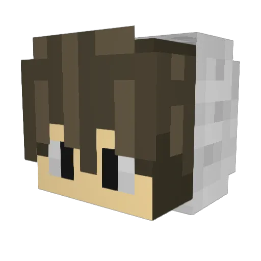 AtxmicUnicxrn Minecraft avatar head, 3D render
