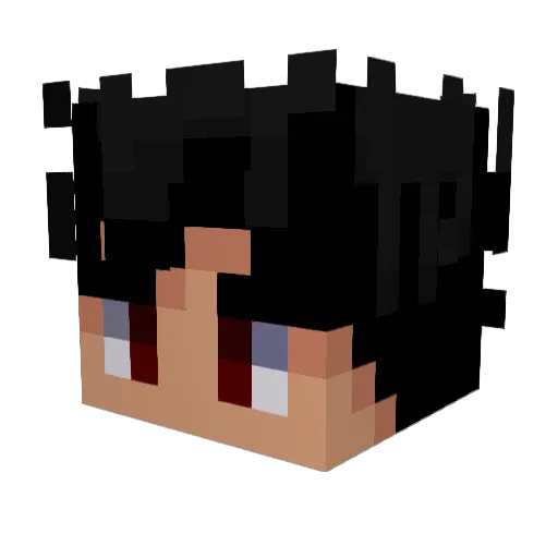 Atxmik Minecraft avatar head, 3D render