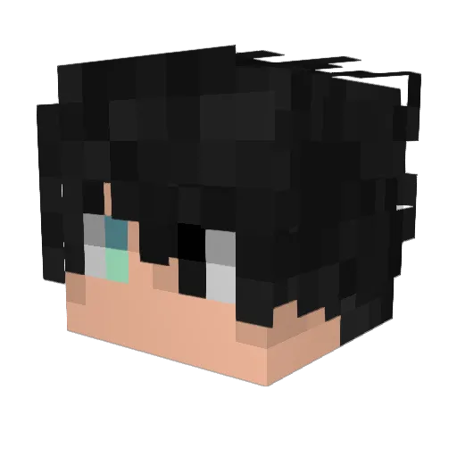 AtxxxBDF Minecraft avatar head, 3D render