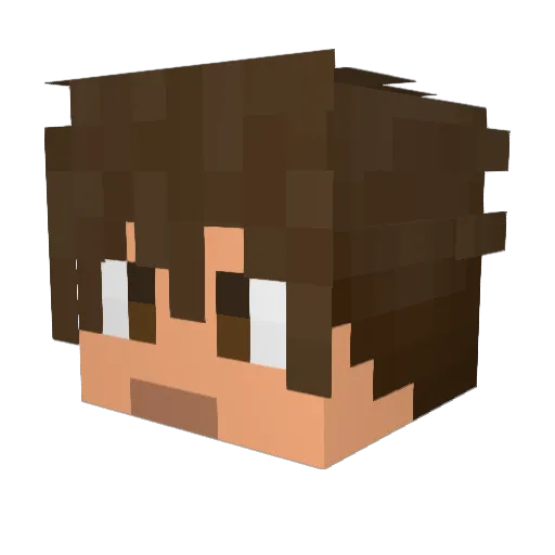 AtyKlaxas Minecraft avatar head, 3D render