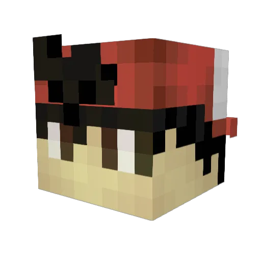 Atyors Minecraft avatar head, 3D render