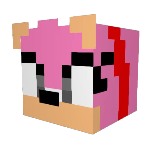 Atytmr Minecraft avatar head, 3D render