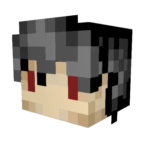 AtzaZGamer Minecraft avatar head, 3D render