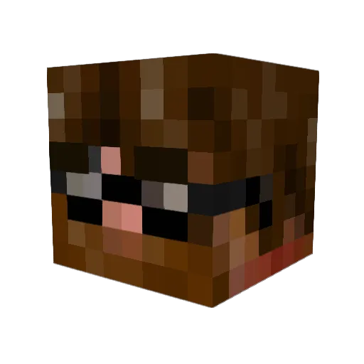 Atzariel Minecraft avatar head, 3D render
