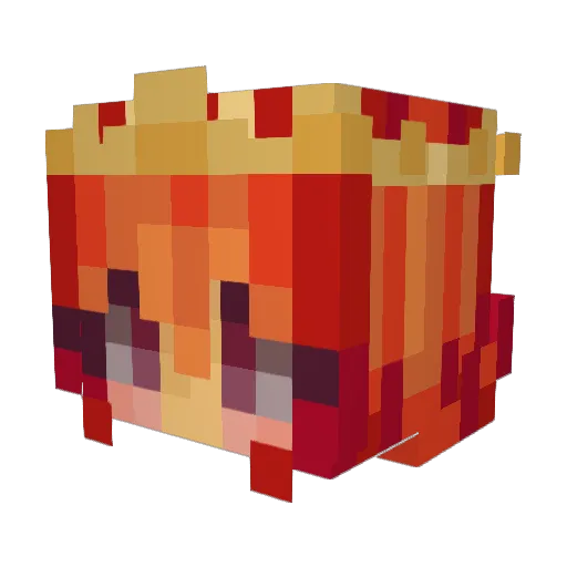 Atziel Minecraft avatar head, 3D render