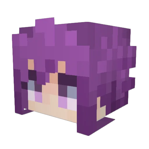 Atzlie Minecraft avatar head, 3D render