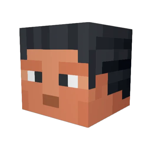 Au0o Minecraft avatar head, 3D render