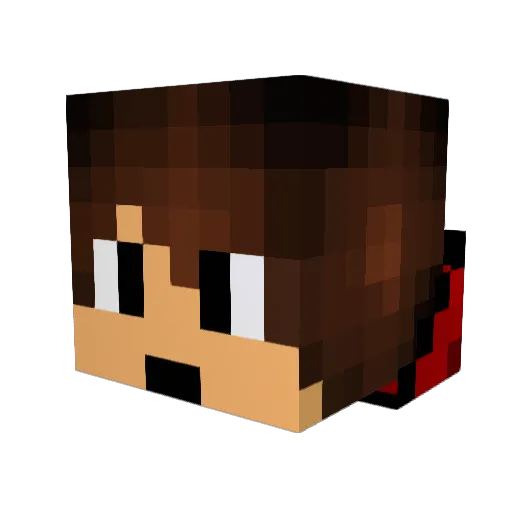 AuAlex Minecraft avatar head, 3D render