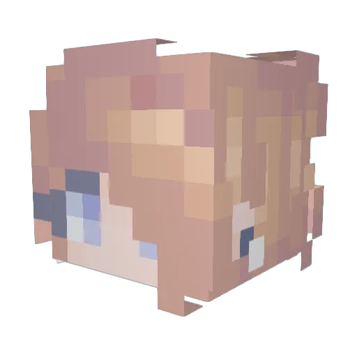 AuDucky Minecraft avatar head, 3D render