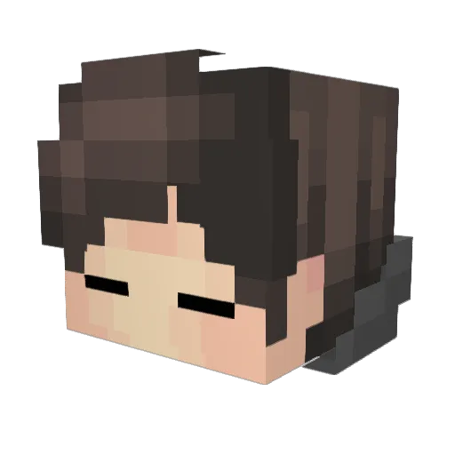 AuGus7 Minecraft avatar head, 3D render