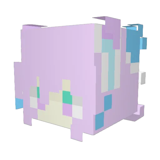 AuInfinite Minecraft avatar head, 3D render