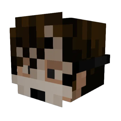 AuLilith Minecraft avatar head, 3D render