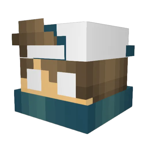 AuRaDigZz Minecraft avatar head, 3D render
