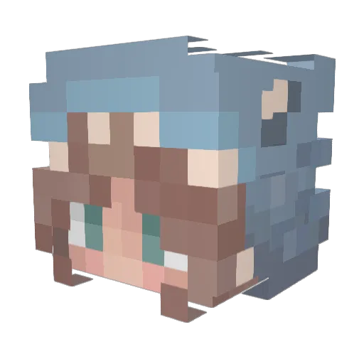 AuRaTK Minecraft avatar head, 3D render