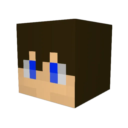 AuRonJaeger Minecraft avatar head, 3D render