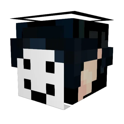 AuSpectrum Minecraft avatar head, 3D render