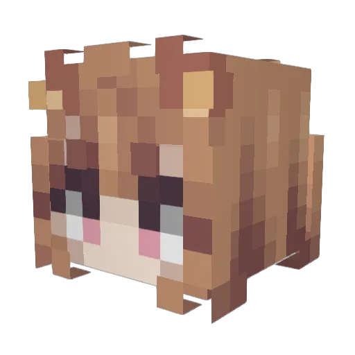 AuT_Kuchi Minecraft avatar head, 3D render