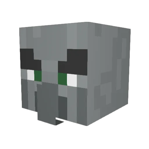 AuTisTriK Minecraft avatar head, 3D render