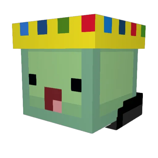 Auarc Minecraft avatar head, 3D render
