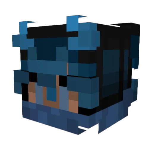 Auarh Minecraft avatar head, 3D render