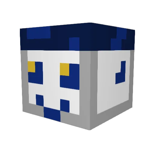 Aubble Minecraft avatar head, 3D render