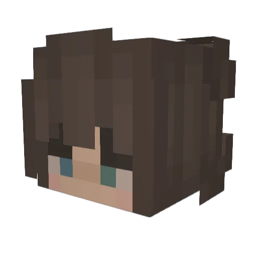 Auberries Minecraft avatar head, 3D render