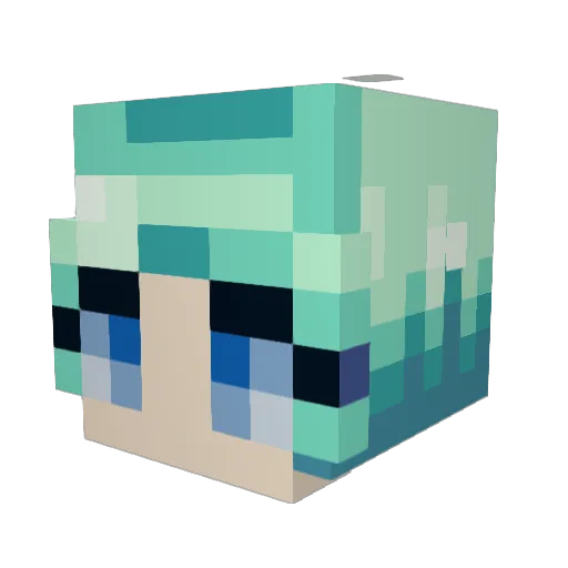 Aubiab Minecraft avatar head, 3D render