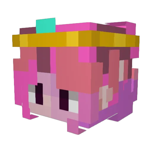 AubreeBunny Minecraft avatar head, 3D render