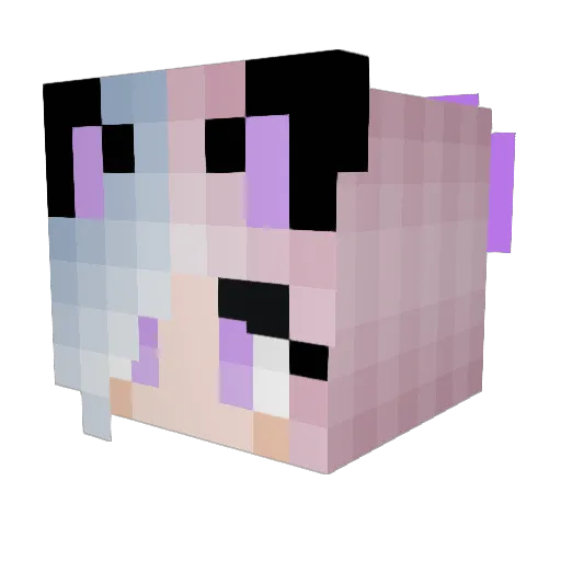 AubreyLayne Minecraft avatar head, 3D render