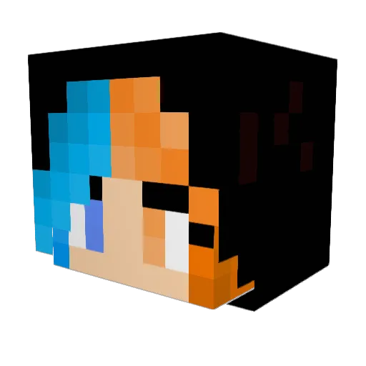 AubreyRC2006 Minecraft avatar head, 3D render