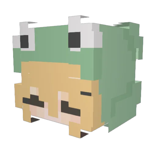 Aubrey_MC Minecraft avatar head, 3D render