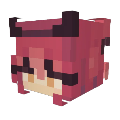 Aubrey_the_queer Minecraft avatar head, 3D render