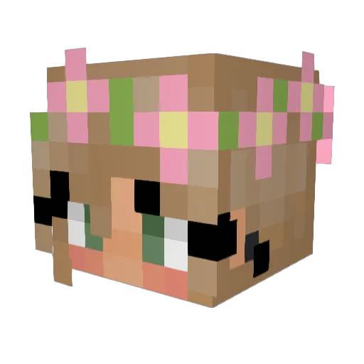 Aubrieanah Minecraft avatar head, 3D render