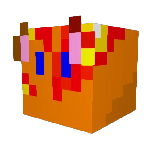 Aubsmeow Minecraft avatar head, 3D render