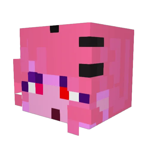 Aubss Minecraft avatar head, 3D render