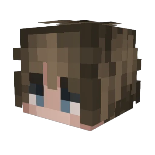 Aubster525 Minecraft avatar head, 3D render