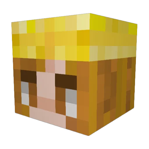 AubstheBuilder Minecraft avatar head, 3D render