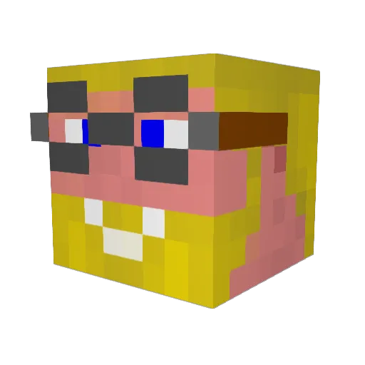 AuburnTiger Minecraft avatar head, 3D render