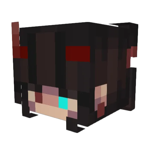 AuburnVell Minecraft avatar head, 3D render