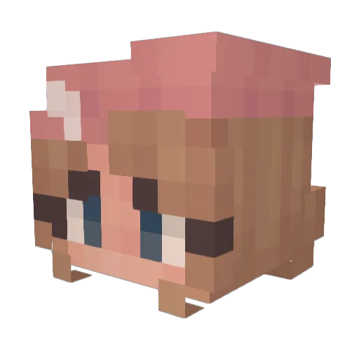 AubyWasabi Minecraft avatar head, 3D render