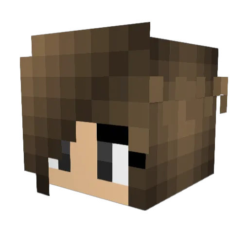 Auclair Minecraft avatar head, 3D render